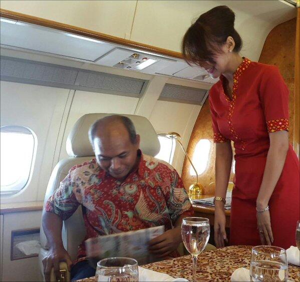 Service Plesir Anak Buah Sudirman Said Naik Private Jet