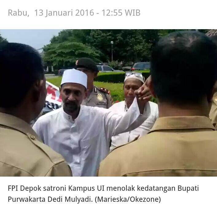 Tolak Bupati Purwakarta, FPI Datangi Kampus UI