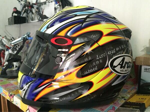 Terjual Helm ARAI Rapide SR aoyama rare 
