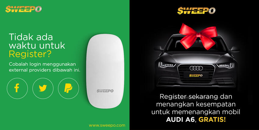 WWW.SWEEPO.COM, Menangkan Uang Tunai dan Hadiah Menarik Lainnya GRATIS!