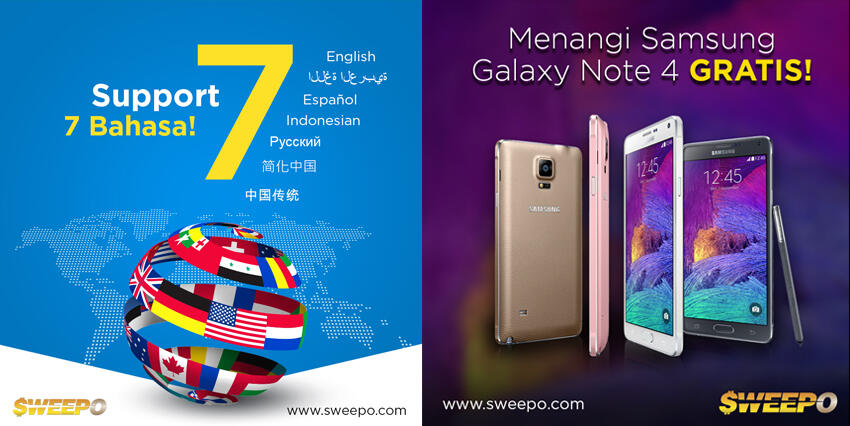 WWW.SWEEPO.COM, Menangkan Uang Tunai dan Hadiah Menarik Lainnya GRATIS!