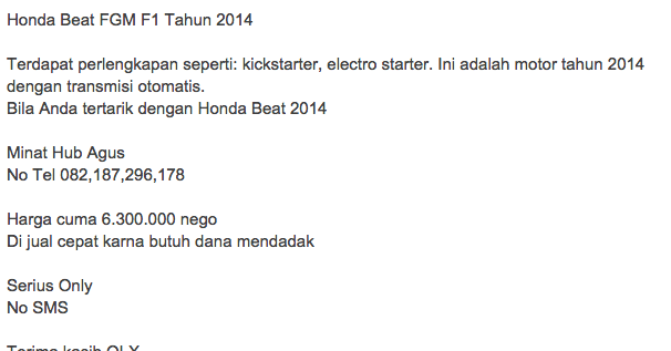 &#91;Waspada&#93;penipu di olx 082187296178, 082187296183