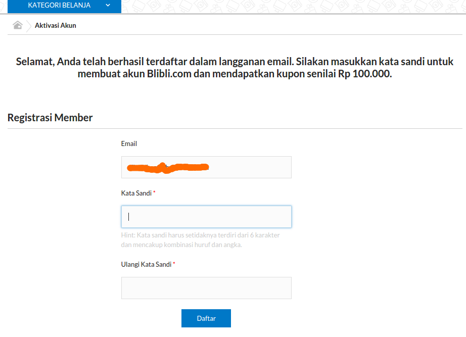 Gratis Voucher Blibli.com Senilai Rp 100.000, Cekidot Caranya