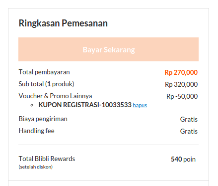 Gratis Voucher Blibli.com Senilai Rp 100.000, Cekidot Caranya
