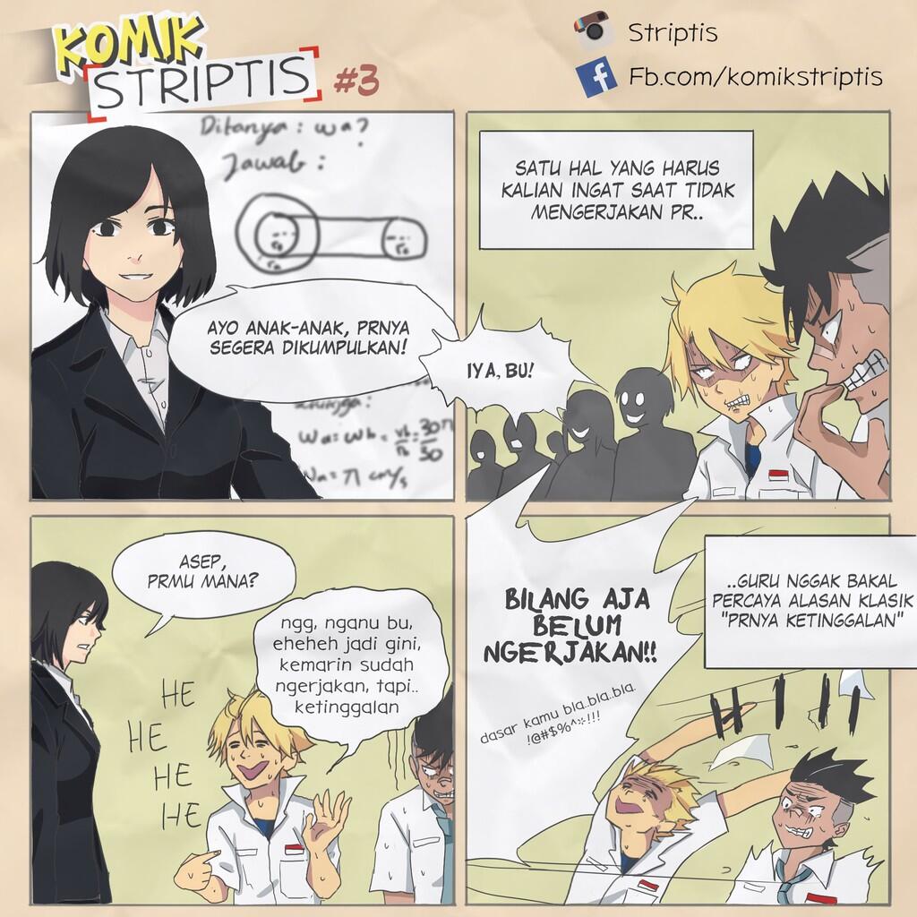 Komik STRIPTIS | Kocaknya masa SMA