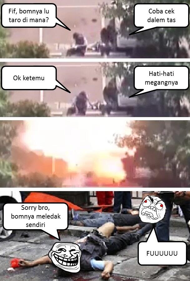 Meme Bom Sarinah "Meledak Sendiri"