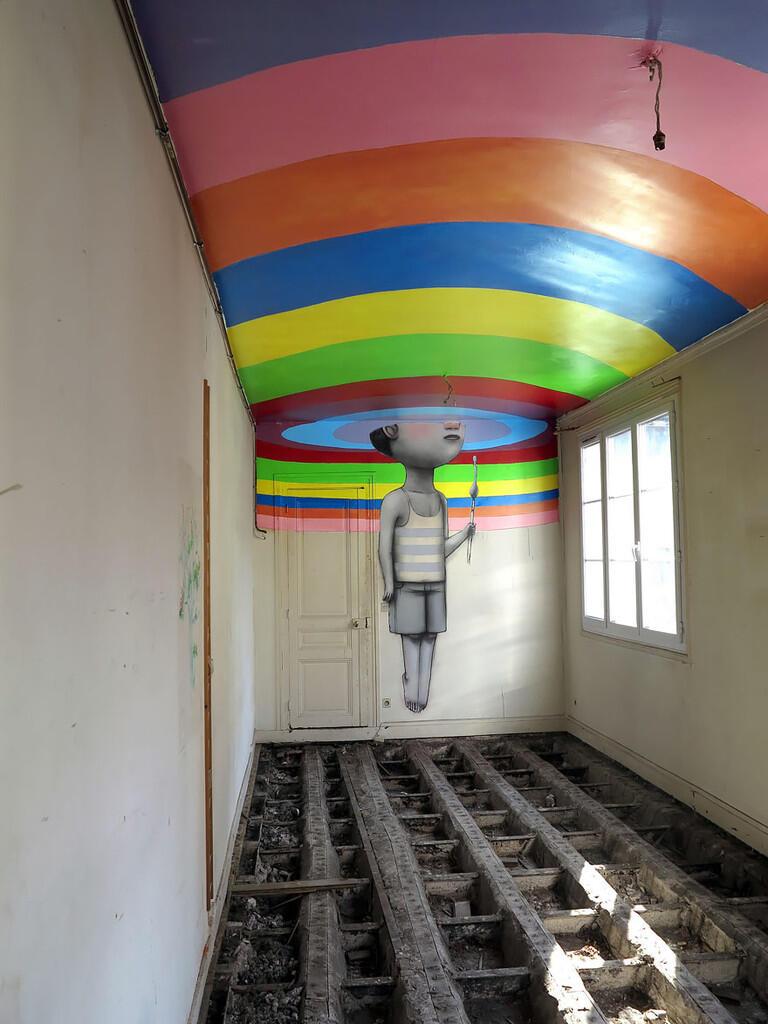 &#91;Keren Gan!&#93; Seniman Prancis Membuat Lukisan di Dinding Bangunan