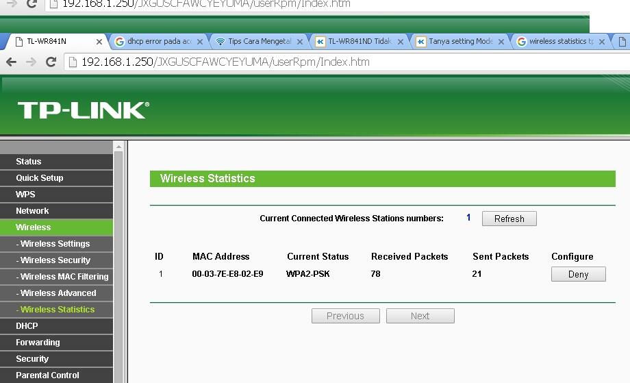 [HELP] TL-WR841ND Tidak Bisa DHCP