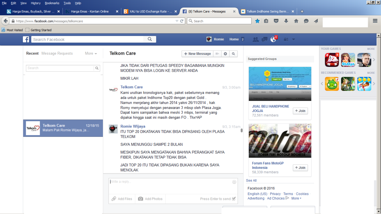 Bermasalah dengan pelayanan Telkom Speedy