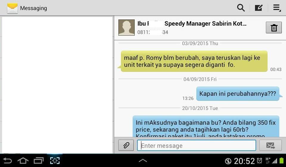 Bermasalah dengan pelayanan Telkom Speedy