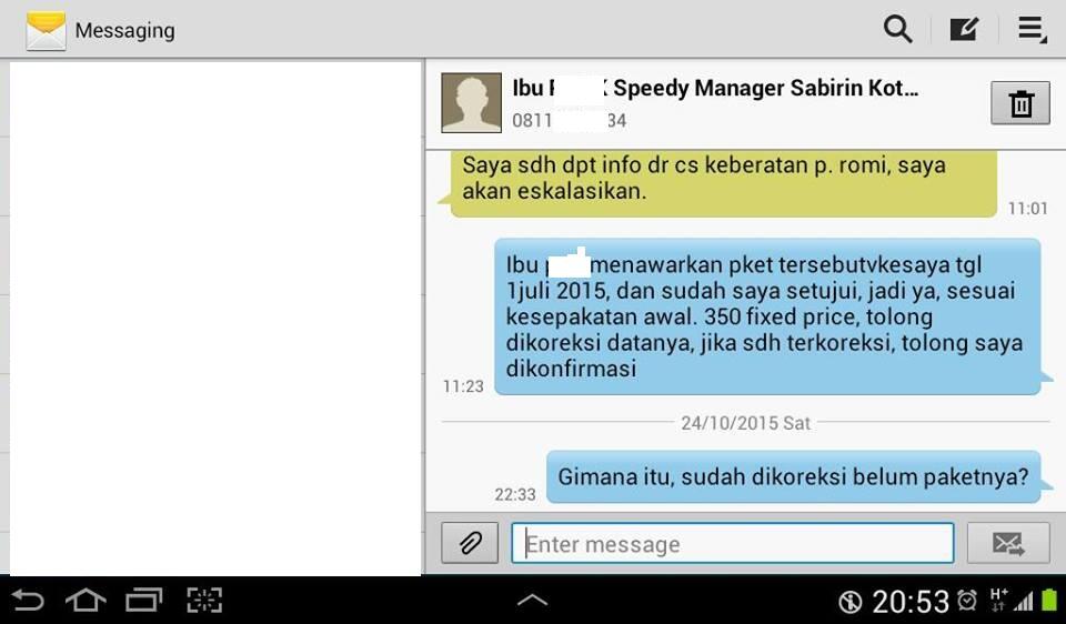 Bermasalah dengan pelayanan Telkom Speedy
