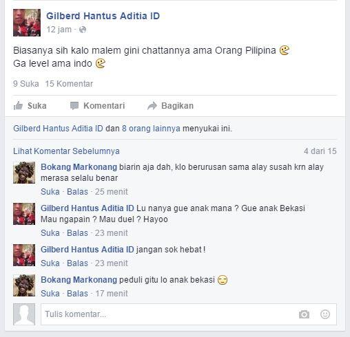 Status FB baru nih gan &quot;Ga level ama indo&quot; 