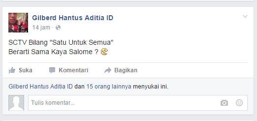 Status FB baru nih gan &quot;Ga level ama indo&quot; 