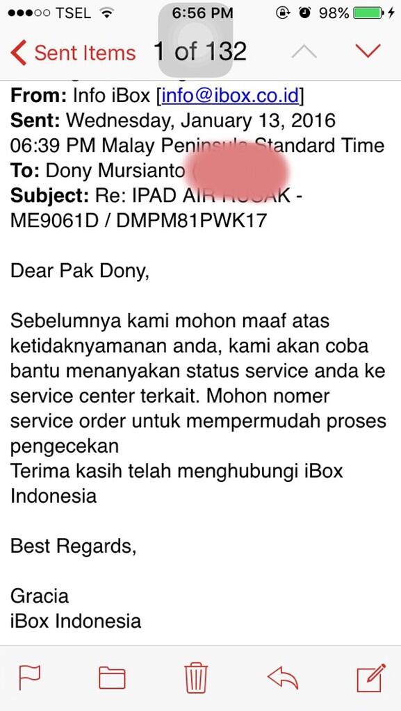Kecewa iBox - Membeli iPad langsung rusak