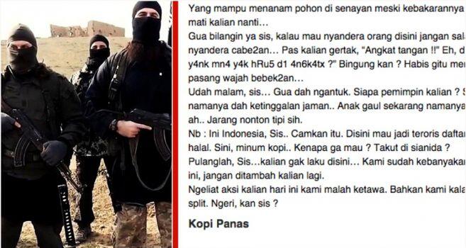 Surat terbuka untuk ISIS ini dijamin bikin ketawa ngakak, kocak abis!