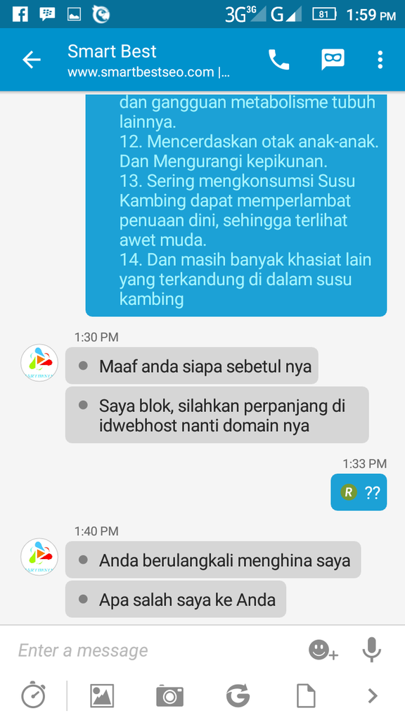 Sangat disayangkan pemilik jasa pembuatan website berbuat begini tanpa bukti