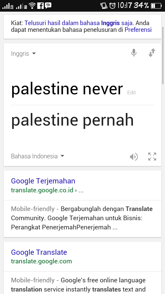 Google translate ini: &quot;Israel never attack Palestine&quot;, terus coba kebalikannya