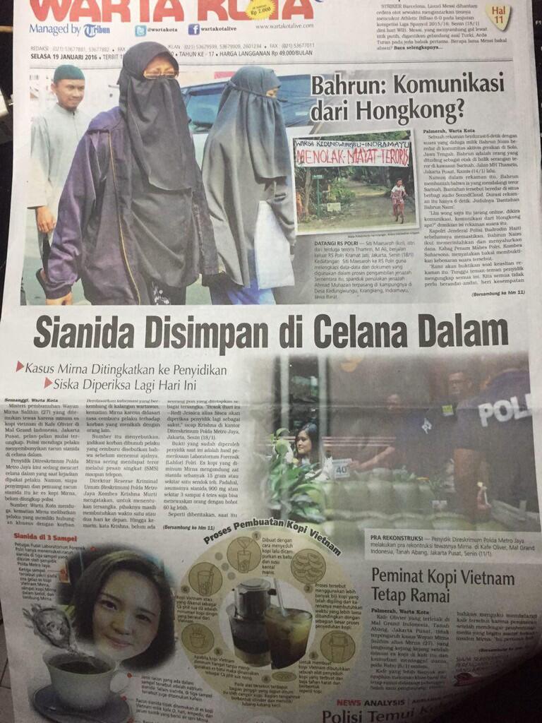 Sianida disimpan di celana dalam