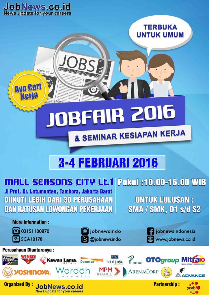JOB FAIR 2016 MALL SEASON CITY (JAKARTA BARAT)