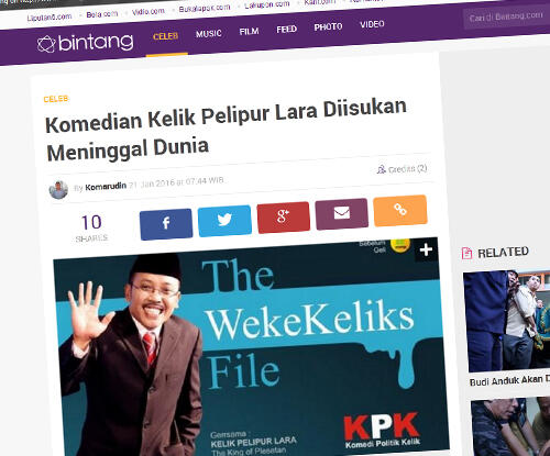 Lagi Berita Duka, Indonesia Ditinggal Pelawak Berbakat KELIK PELIPUR LARA
