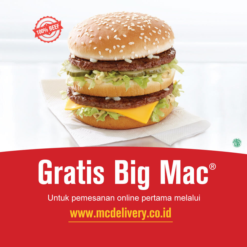 &#91;GRATIS&#93; BIG MAC untuk order online pertama