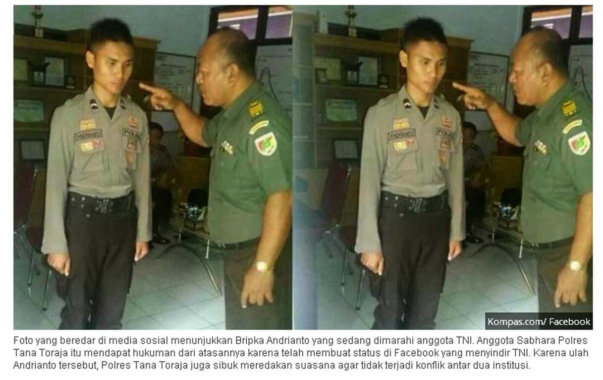 Sindir TNI, Bripda Andrianto Dihukum Atasannya