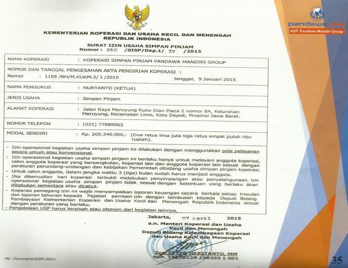 KSP Pandawa Solusi Finansial Anda