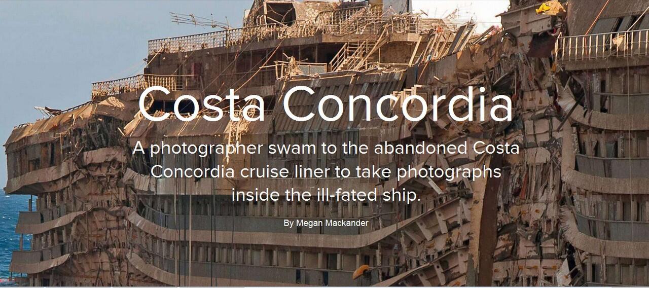 Melihat Interior Dari Rongsokan Kapal Pesiar Mewah Costa Concordia