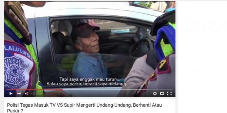 Video Polisi Tegas Masuk TV VS Supir Mengerti Undang-Undang, Berhenti Atau Parkir ? 