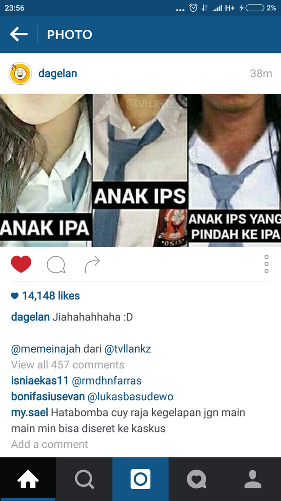 Hatabomba masuk instagram bro