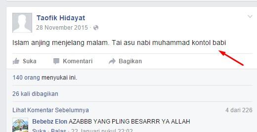 orang yang telah menghina agama islam