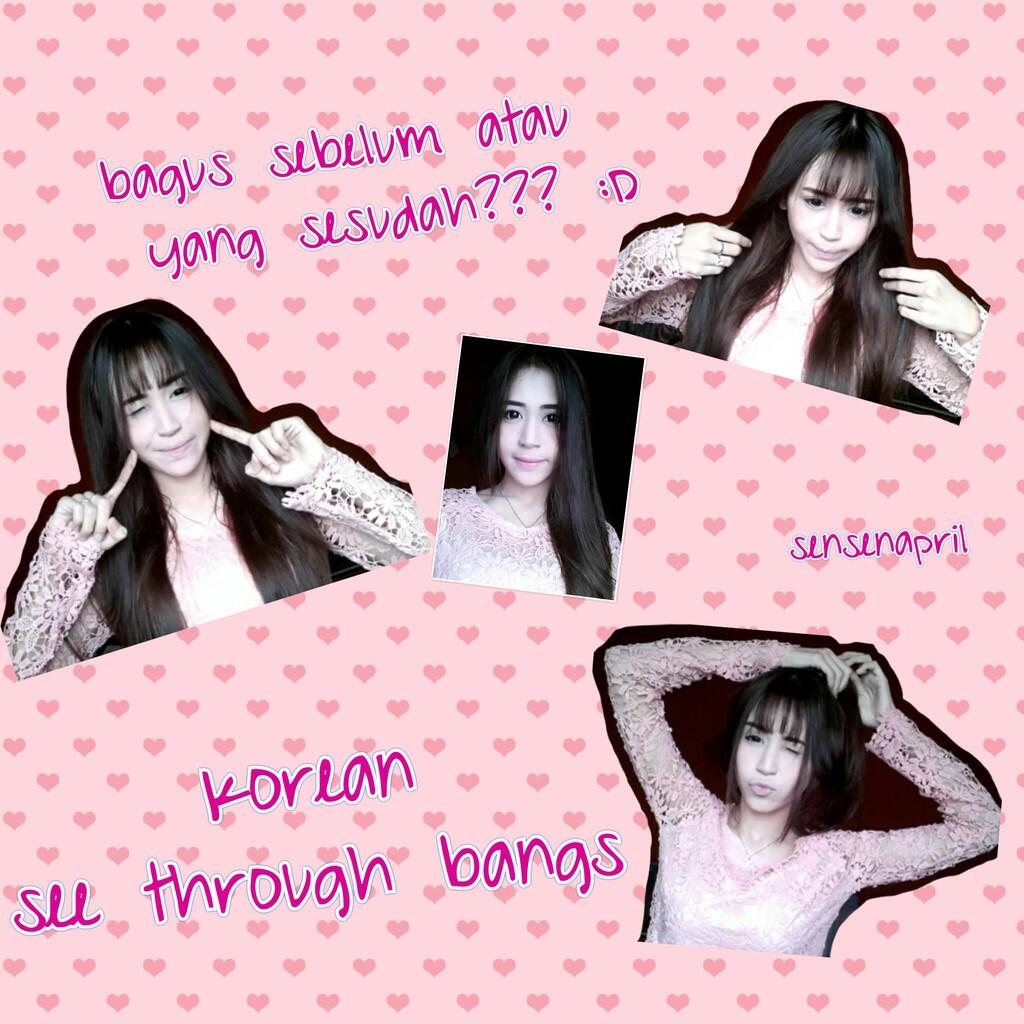 korean see through bangs tutorial (poni ala korea)