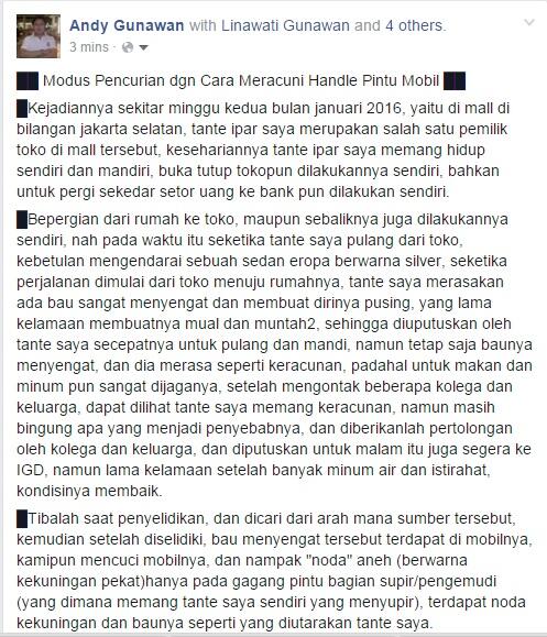 ██ Modus Pencurian dgn Cara Meracuni Handle Pintu Mobil ██