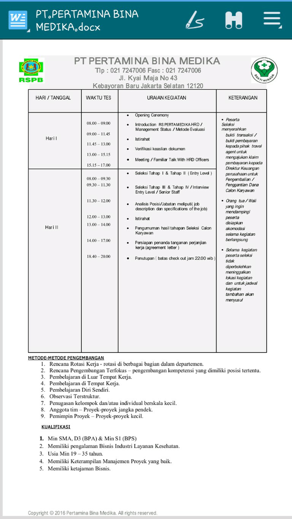 interview kerja pertamina, hoax or not?