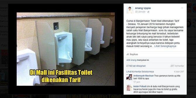 Kudu Bayar Toilet, Anang Suruh Anaknya Kencing Sembarangan di Mal