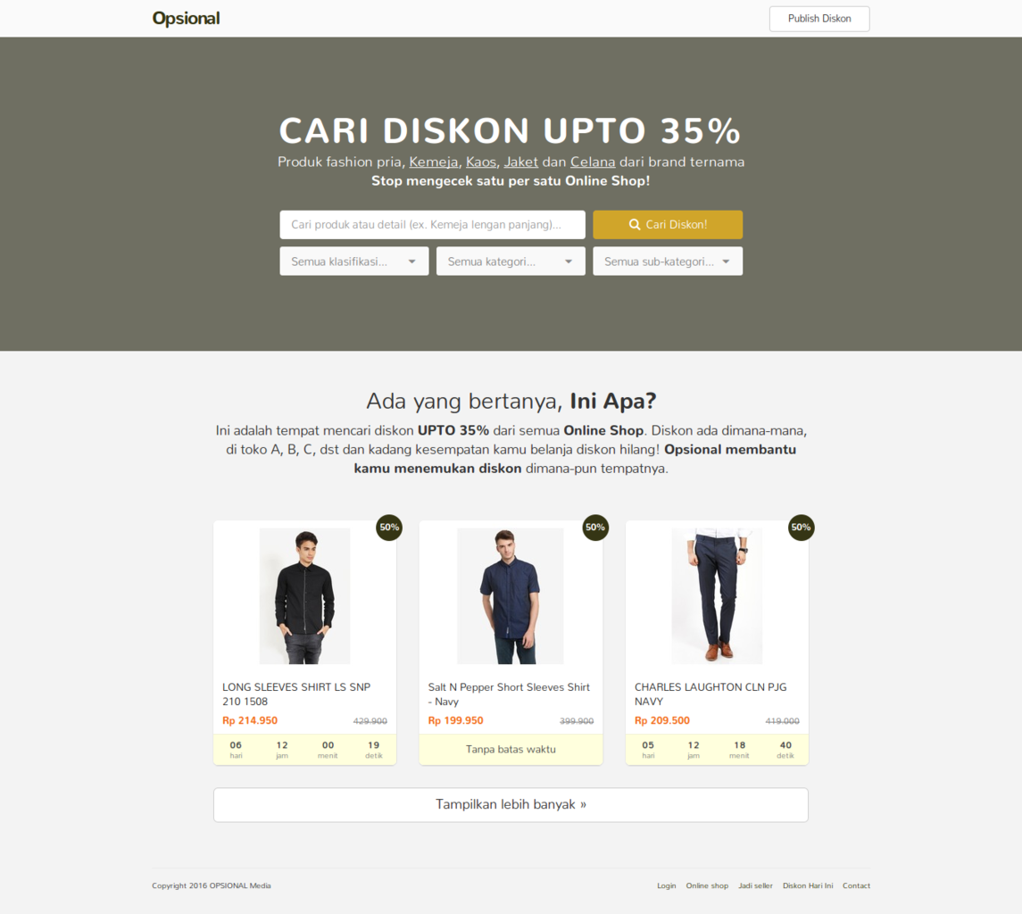 Permisi gan, website ini cocok buat agan yang doyan Diskon!