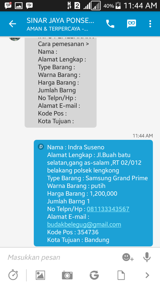 Ini cara ane ngerjain penipu lewat BBM