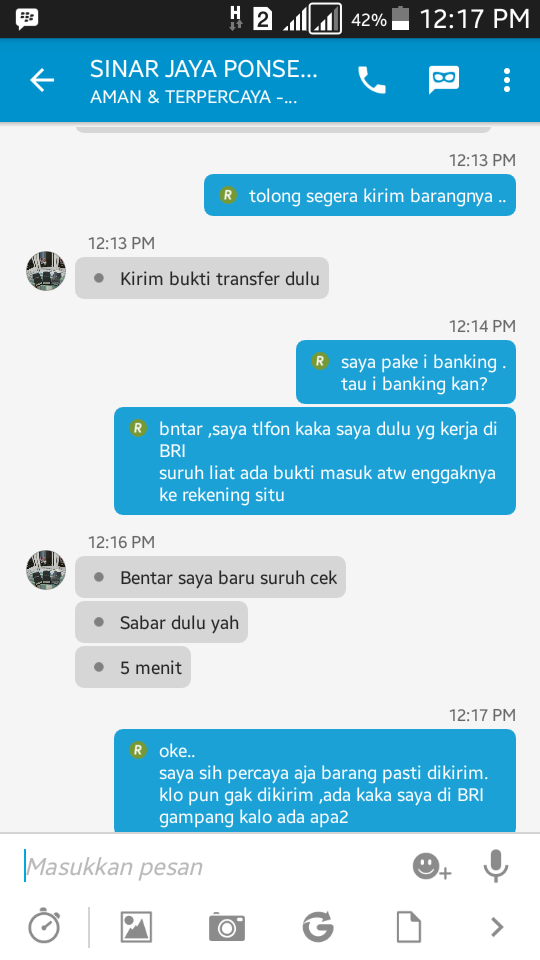 Ini cara ane ngerjain penipu lewat BBM