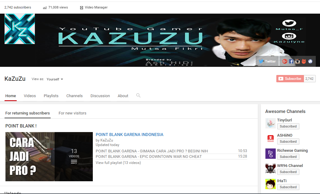 BANTU ANE JADI YOUTUBE GAMER GAN &#91; SARAN &#93; 