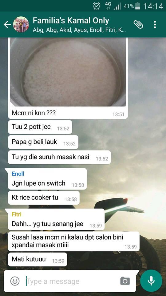 Disuruh masak nasi, remaja ini gagal paham bikin gempar grup WA, lucu!