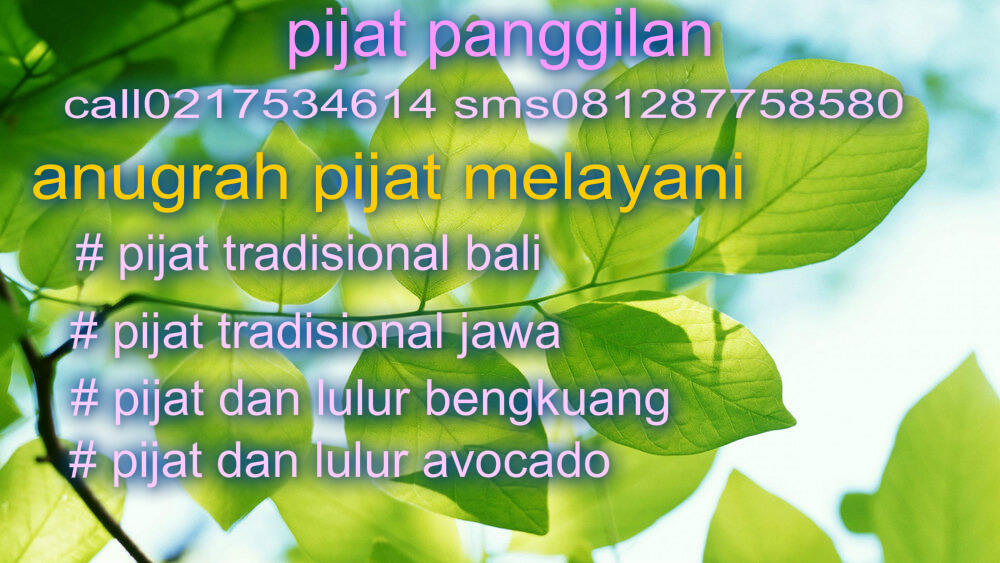 cirendeu ciputat tukang pijet kerumah