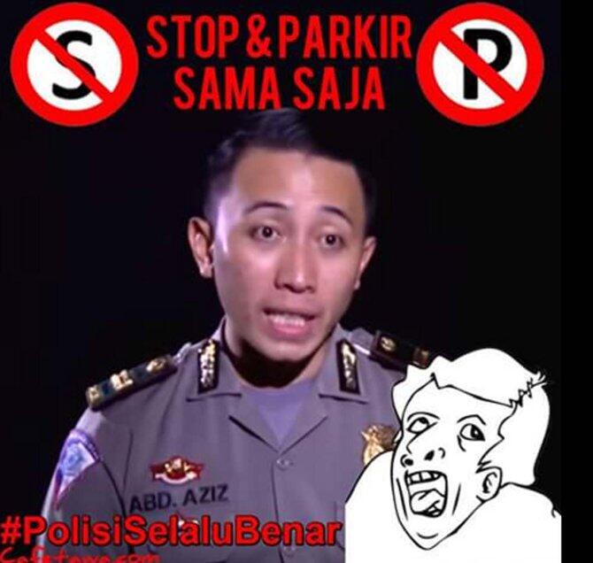 HEBOH !!! Meme Polisi Tilang Sopir Taksi Yang Lagi Berhenti Gan..