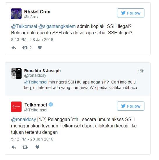 SSH Versi @Telkomsel 