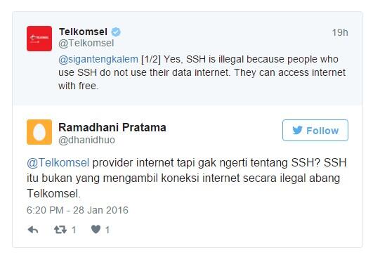 SSH Versi @Telkomsel 