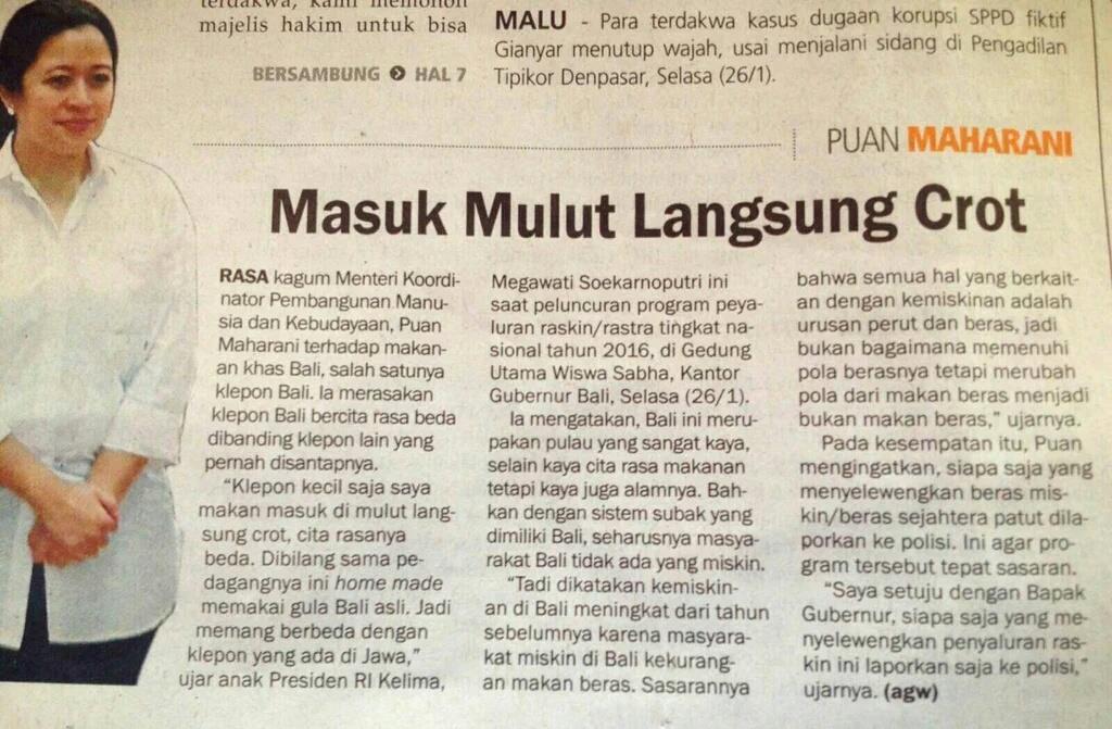 PUAN: Crot di mulut