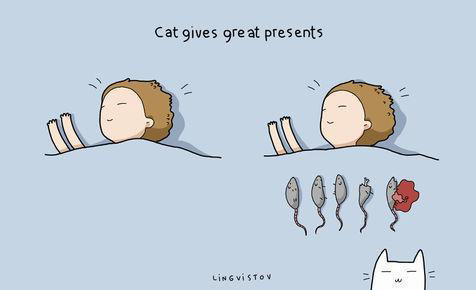 Gambar Ilustrasi Lucu Ini Cuma Dipahami Kamu Yang Pelihara Kucing &#91;Full Pict&#93;