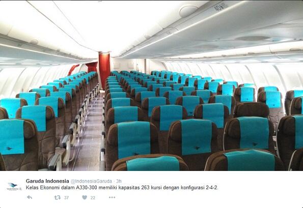 Garuda Datangkan Pesawat Airbus A330-300 Super Diamond Seat Pertama di Indonesia 