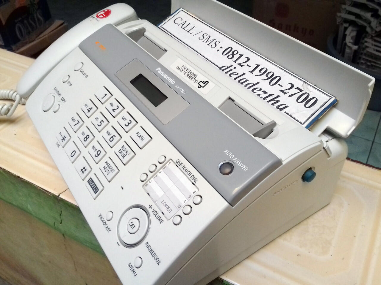 Mesin Fax Second Panasonic KX-FT983CX kondisi mulus -- AUTO CUTTER
