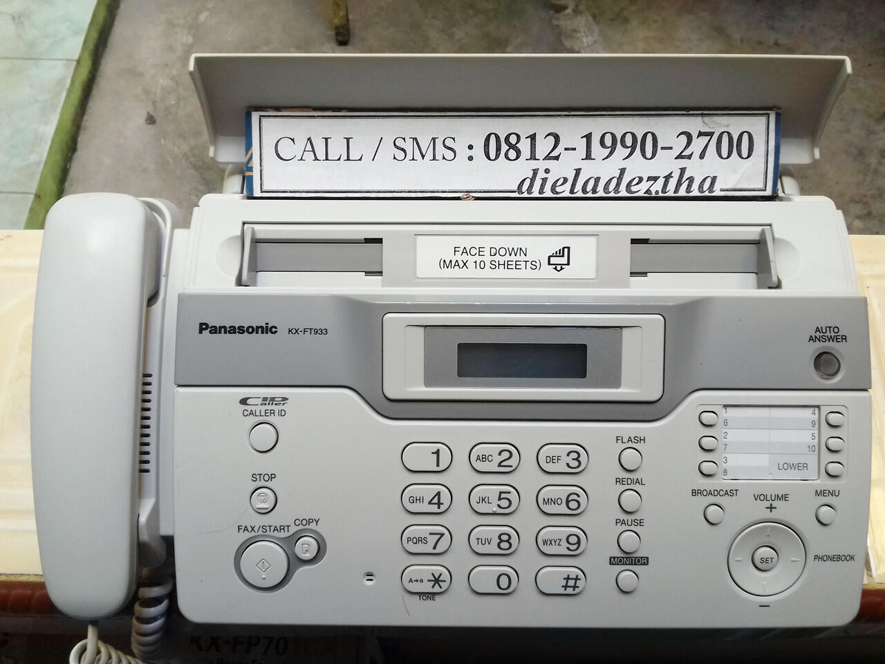 Mesin Fax Panasonic KX-FT933CX Thermal Paper + AUTO CUTTER Faximile