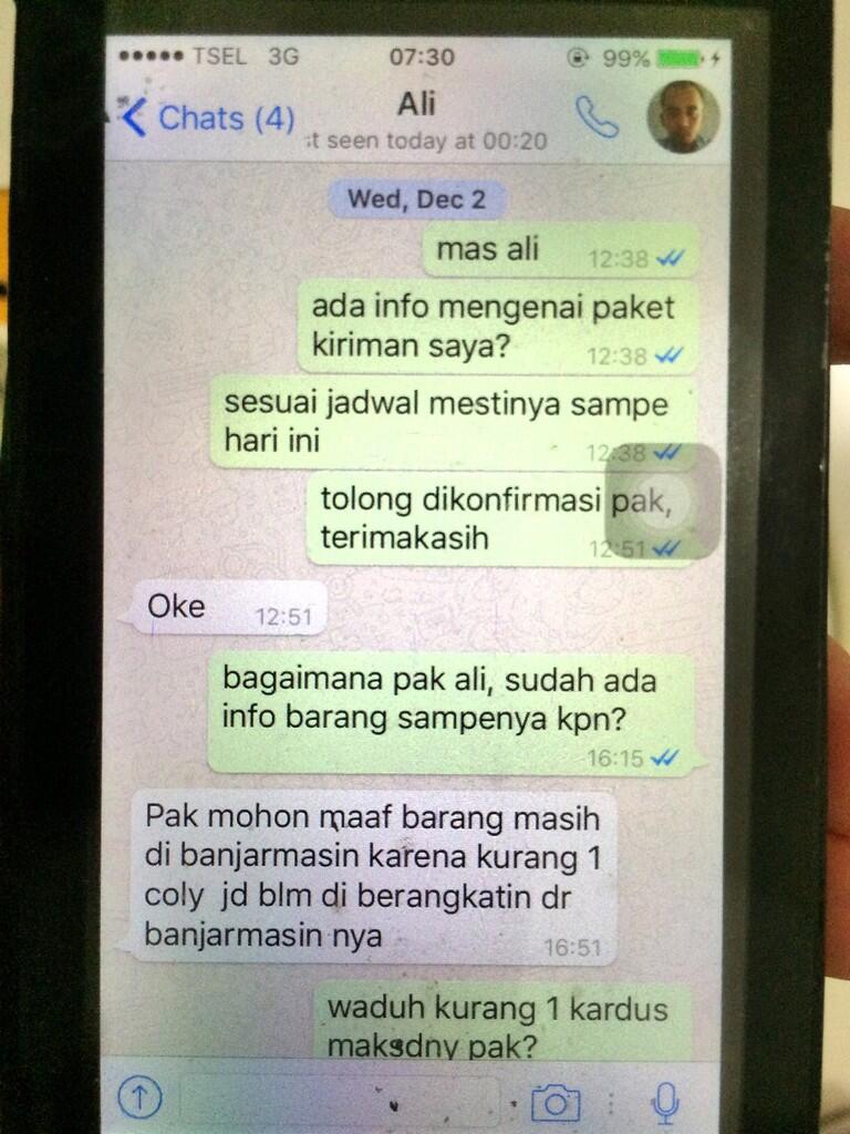 Silahkan gunakan jasa pengiriman STAR CARGO jika ingin barang anda hilang!